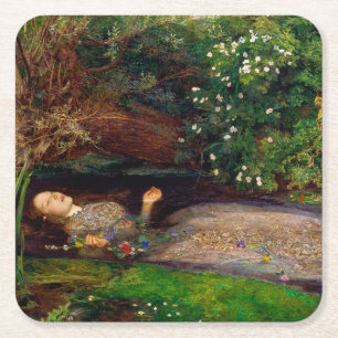 Dessous De Verre Carré Ophelia, John Everett Millais, 1851-1852