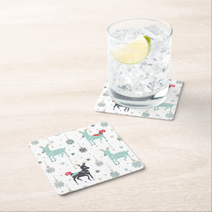 Dessous De Verre Carré Ornements de Noël