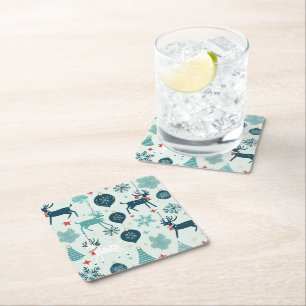 Dessous De Verre Carré Ornements de Noël