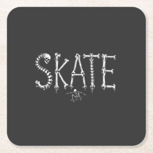Dessous De Verre Carré Os squelette de skate