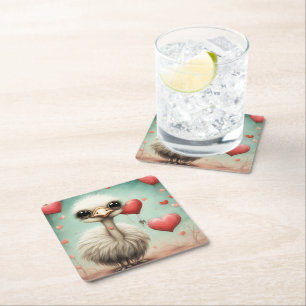 Dessous De Verre Carré Ostrich Love 3