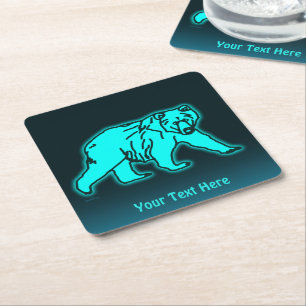 Dessous De Verre Carré Ours bleu Kodiak