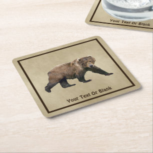 Dessous De Verre Carré Ours kodiak