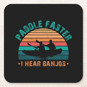 Dessous De Verre Carré Paddle plus vite j'entends Banjos