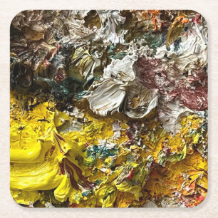 Dessous De Verre Carré Palette de l'artiste #1