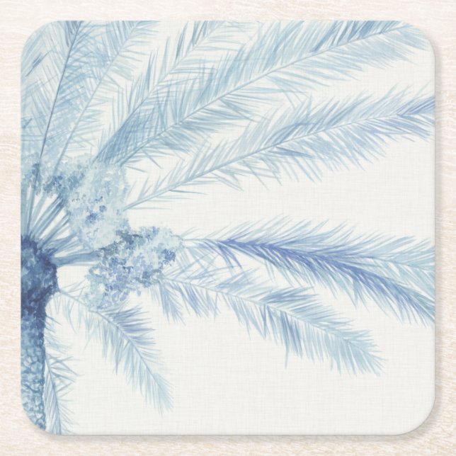 Dessous De Verre Carré Palmiers de Chambray II (Devant)