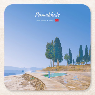 Dessous De Verre Carré Pamukkale, Turquie - Piscines thermales