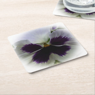 Dessous De Verre Carré Pansement pourpre et blanc