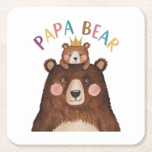 Dessous De Verre Carré Papa Bear