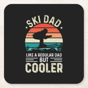 Dessous De Verre Carré Papa Ski
