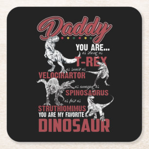 Dessous De Verre Carré Papa You Are As Strong As T-rex
