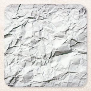 Dessous De Verre Carré Papier Blanc Froissé Attrayant