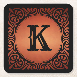 Dessous De Verre Carré Papier Décoratif Monogramme