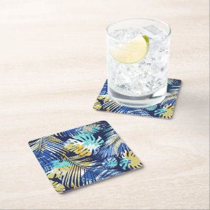 Dessous De Verre Carré Papier Dessous de verre Palmes tropicales Imprimer