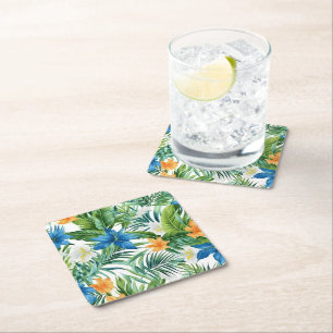 Dessous De Verre Carré Papier Dessous de verre Palmes tropicales Imprimer
