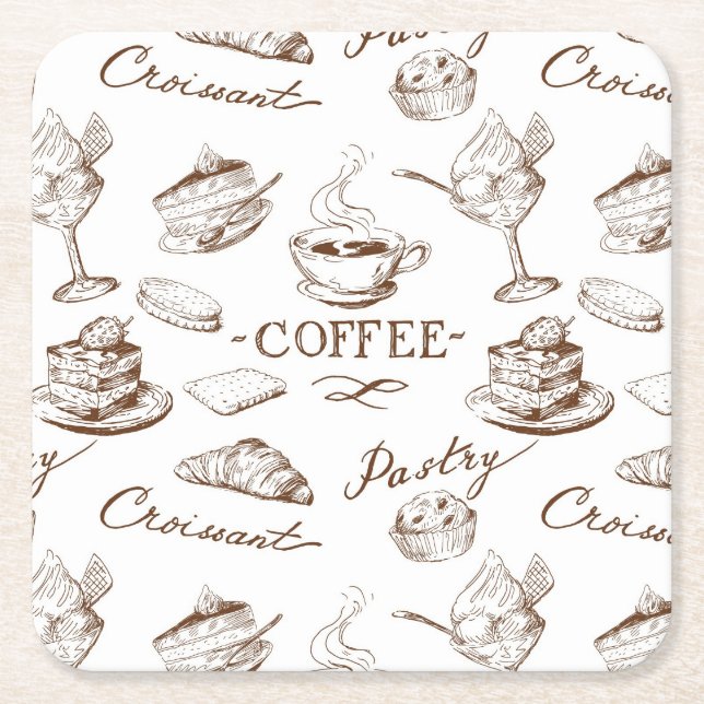 Dessous De Verre Carré Papier doux (Devant)