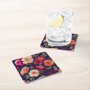 Dessous De Verre Carré Papier peint à motifs floraux