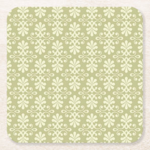 Dessous De Verre Carré Papier peint floral de damassé