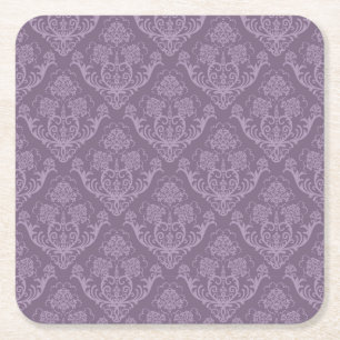 Dessous De Verre Carré Papier peint floral pourpre