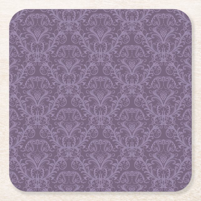 Dessous De Verre Carré Papier peint pourpre de luxe (Devant)