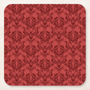 Dessous De Verre Carré Papier peint rouge