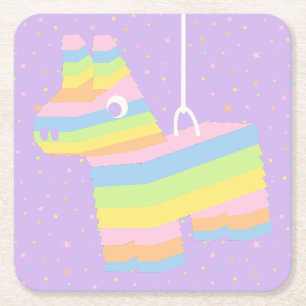 Dessous De Verre Carré Papier pour fête de pinata