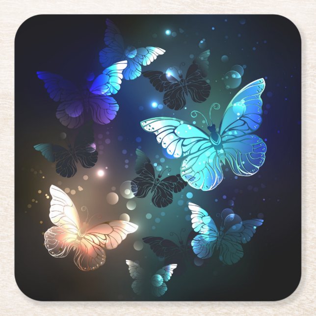 Dessous De Verre Carré Papillon de nuit (Devant)