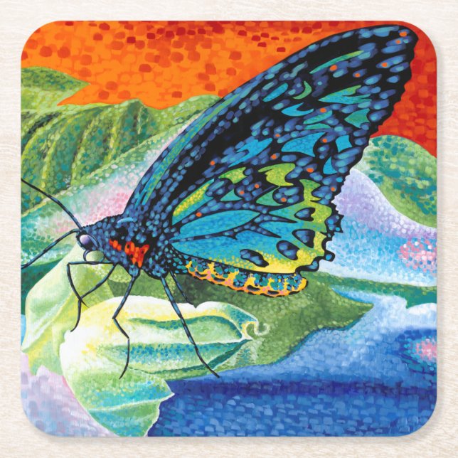 Dessous De Verre Carré Papillon II (Devant)