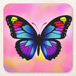 Dessous De Verre Carré papillon ludique