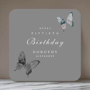 Dessous De Verre Carré Papillon moderne N'IMPORTE QUEL Jalon Adulte Anniv