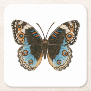 Dessous De Verre Carré Papillon Pansy Bleu