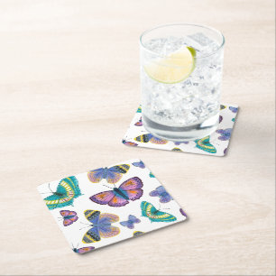 Dessous De Verre Carré Papillons