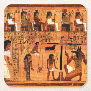 Dessous De Verre Carré Papyrus royal égyptien