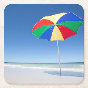 Dessous De Verre Carré Parapluie sur la plage Australie
