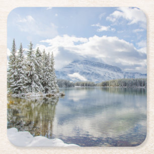 Dessous De Verre Carré Parc national de Banff en hiver
