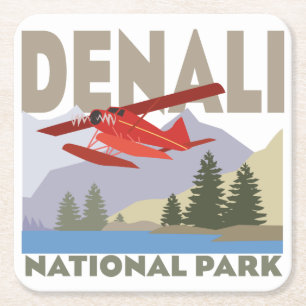Dessous De Verre Carré Parc national de Denali