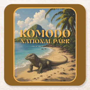Dessous De Verre Carré Parc national de Komodo Indonésie