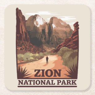 Dessous De Verre Carré Parc national de Zion