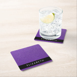 Dessous De Verre Carré Parties scintillant violette, Arrière - plan Parti