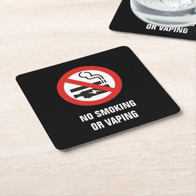 Dessous De Verre Carré Pas de tabac ou de clapet (Incliné)