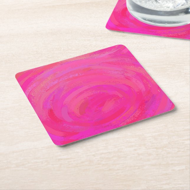 Dessous De Verre Carré Passion rose (Incliné)