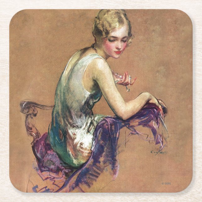 Dessous De Verre Carré Pastel Portrait (Devant)