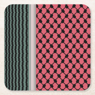 Dessous De Verre Carré Pastèque palestinienne Hatta Keffiyeh Kufiya Folk