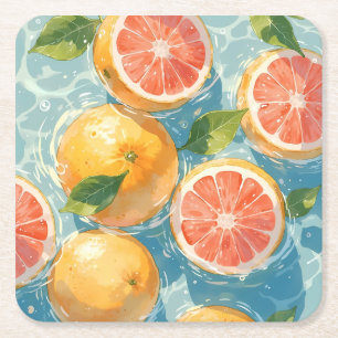 Dessous De Verre Carré Pâte de pamplemousse