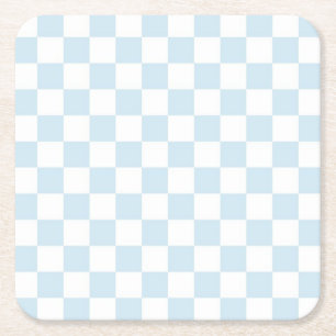 Dessous De Verre Carré Pâtes et cartons Bleus et Blancs