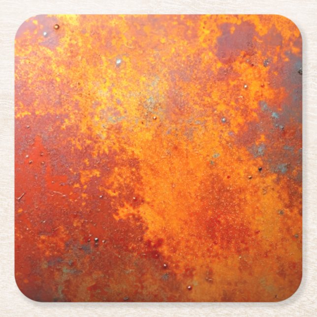 Dessous De Verre Carré Patina rouille (Devant)