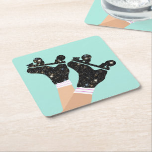 Dessous De Verre Carré Patins à rouleaux Universe Moderne Rouleau Derby M