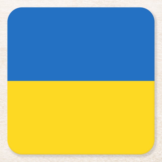 Dessous De Verre Carré Patriotic Ukraine (Devant)