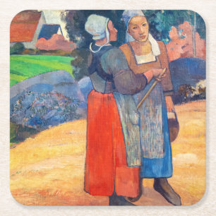 Dessous De Verre Carré Paul Gauguin - Paysannes Bretonnes