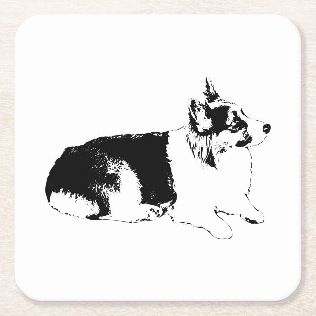 Dessous De Verre Carré Pause de profil latéral (Devant)